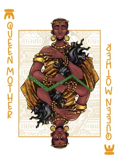 Gold Queen Mother card